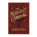 Book cover of 'The Midnight Carnival' by Kenny Gould with decorative text and design of a werewolf holding up the moon.